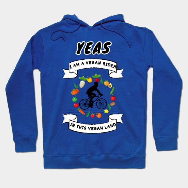 Yeas I'm a vegan rider| Portland rider Hoodie by Sura